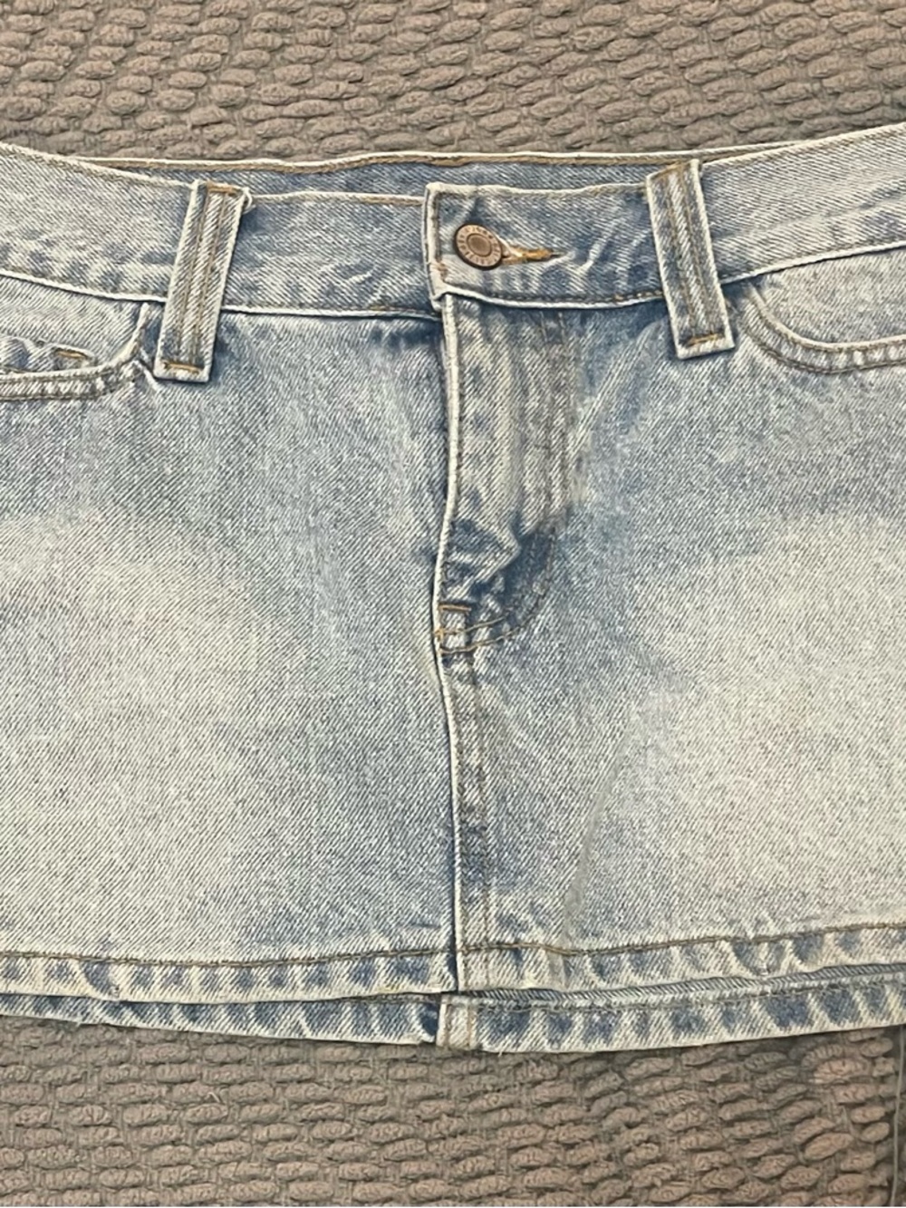 Brandy Melville Light Wash Denim Mini Skirt